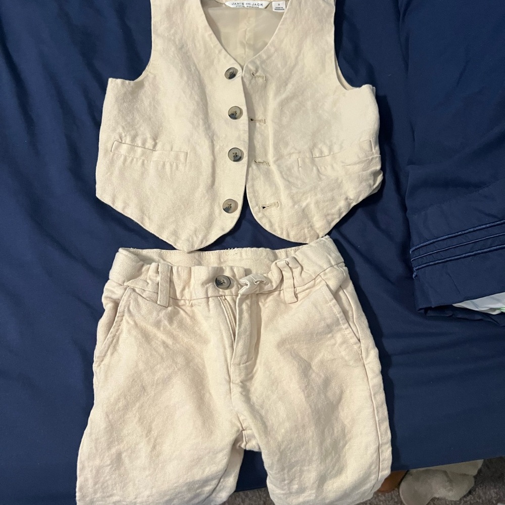 Janie and Jack Cream Kids Matching Set
